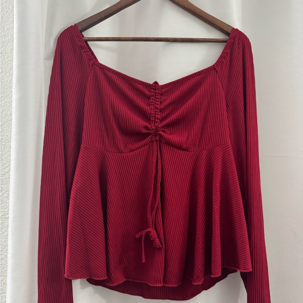 Elegant Red Women's Top